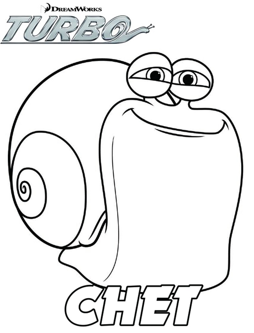 coloriage turbo l escargot chet